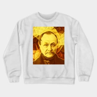 Auguste Comte Golden Portrait | Auguste Comte Artwork 9 Crewneck Sweatshirt